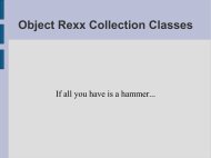 Object Rexx Collection Classes - The Rexx Language Association