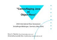 Camouflaging Java as Object Rexx - The Rexx Language Association