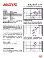 Technical data sheet Loctite Â® 243 - REYHER