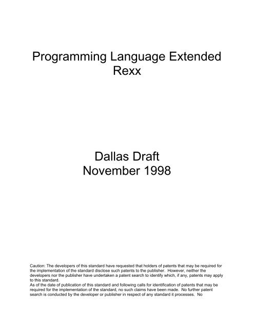 Word Pro - DALLAS.LWP - The Rexx Language Association