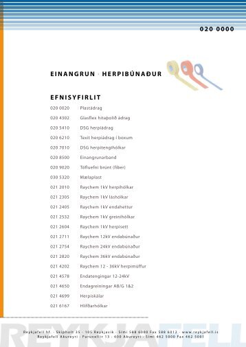 Einangrunar og herpibÃºnaÃ°ur - Reykjafell