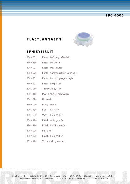 PLaSTLagNaEFNI - Reykjafell