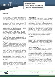 Datenblatt Indali Basic indali V â the virtual IP PBX - Datus AG