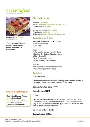 Druckversion (PDF) - Rezeptwiese