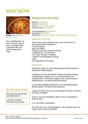 Druckversion (PDF) - Rezeptwiese