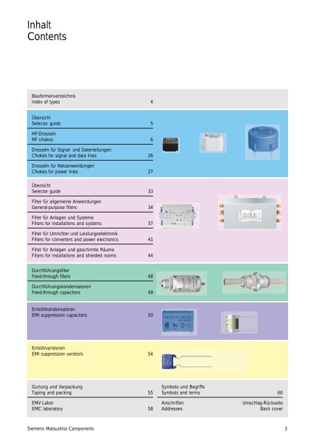 Short form catalog: EMC Components