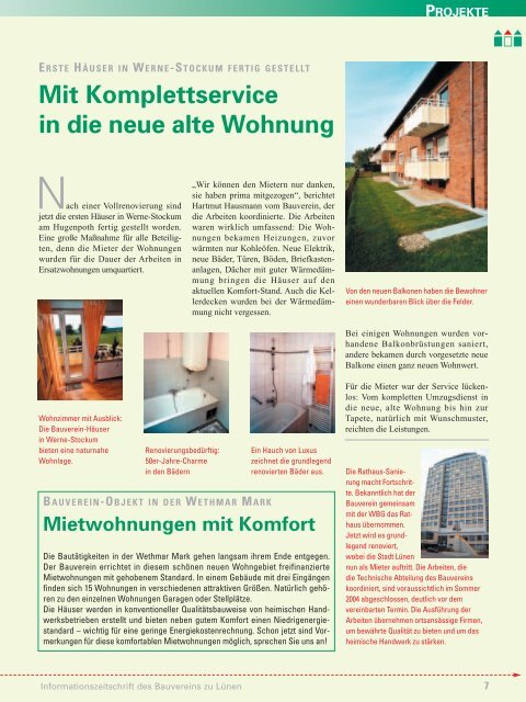 Bau-In Ausgabe 2/2003 - Bauverein zu Lünen