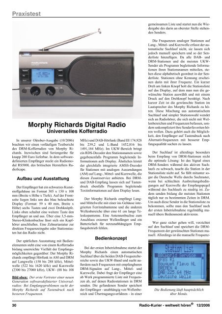 Praxistest Morphy Richards Digital Radio - der ADDX