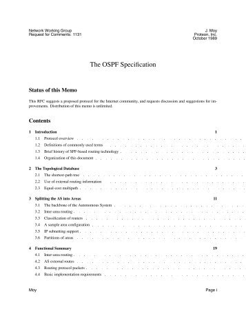 The OSPF Specification - hjp