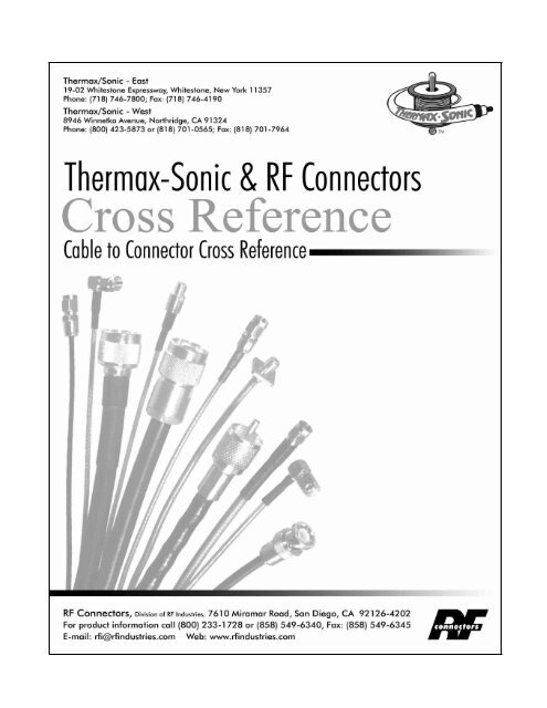 Thermax/Sonic - RF Connectors