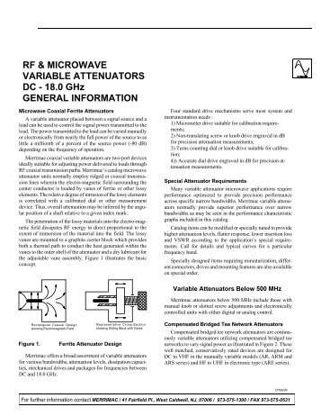 RF & MICROWAVE VARIABLE ATTENUATORS DC - 18.0 GHz ...