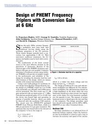 Design of PHEMT Frequency Triplers with Conversion Gain at 6 GHz