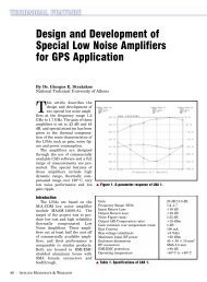 Design and Development of Special Low Noise Amplifiers for GPS ...