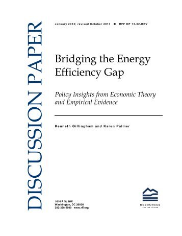 Bridging the Energy Efficiency Gap: Policy Insights from Economic ...