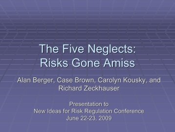 The Five Neglects: Risks Gone Amiss