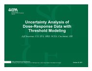 Uncertainty Analysis of Dose-Response Data with Threshold Modeling