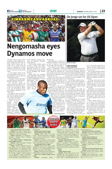 Newsday 10 June 2014