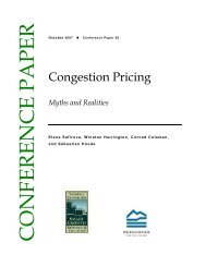 Congestion Pricing - Resources for the Future
