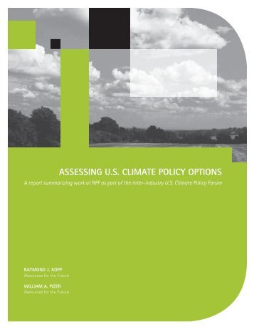 assessing us climate policy options - Resources for the Future