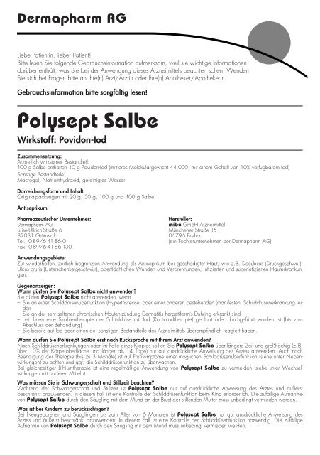 Polysept Salbe - Dermapharm AG