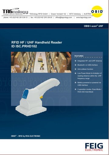RFID HF / UHF Handheld Reader ID ISC.PRHD102 - RFID Webshop