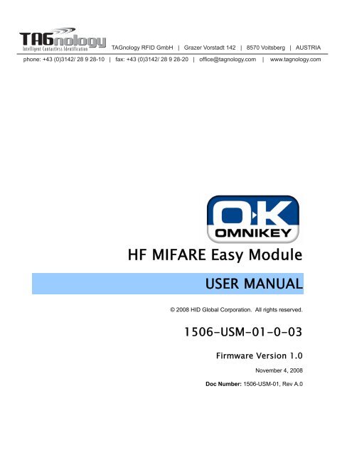 OMNIKEY HF MIFARE Easy Module - RFID Webshop