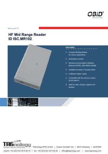 HF Mid Range Reader ID ISC.MR102 - RFID Webshop