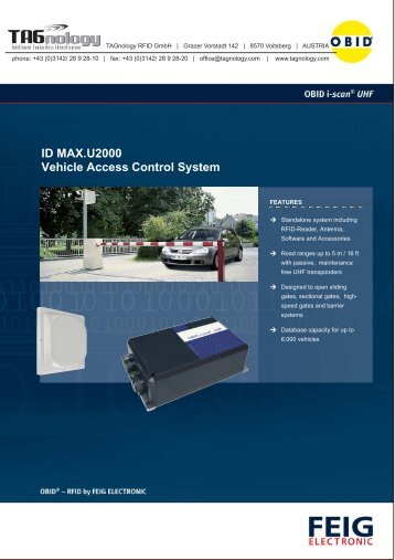ID MAX.U2000 Vehicle Access Control System - RFID Webshop