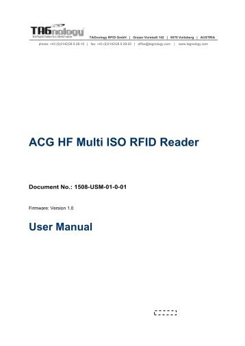 ACG HF Multi ISO RFID Reader - RFID Webshop