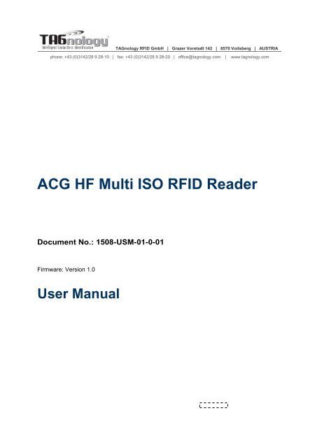 ACG HF Multi ISO RFID Reader - RFID Webshop