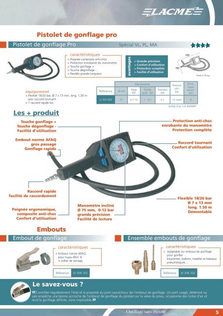 Outillage pneumatique