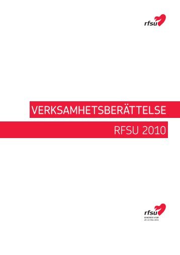 VERKSAMHETSBERÃTTELSE RFSU 2010