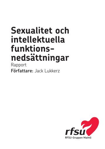 Sexualitet och intellektuella funktions - ned sÃ¤ttningar - RFSU