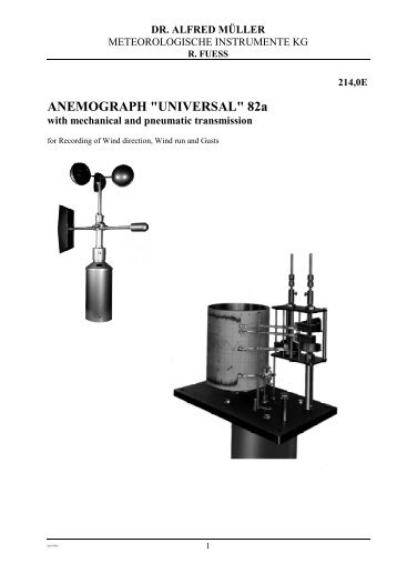 ANEMOGRAPH "UNIVERSAL" 82a - Meteorologische Instrumente KG