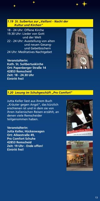 Programm Nacht der Kultur 2013