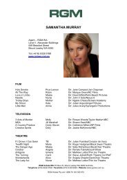 Samantha Murray CV - RGM Artist Group WA