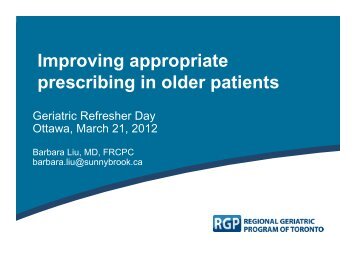 Improving appropriate prescribing in older patients