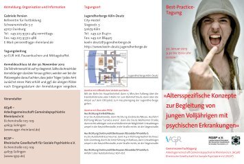 Tagungs-Flyer - bei der RGSP