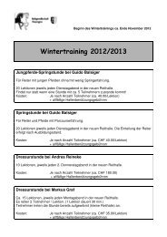Wintertraining 2012/2013