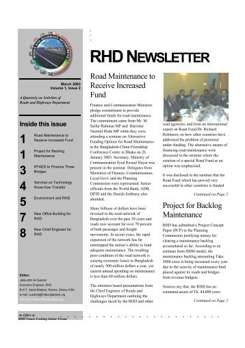 Issue 2 - Roads and Highways Department