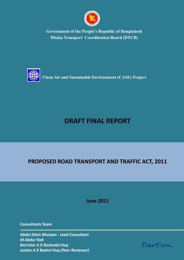 DRAFT FINAL REPORT - Roads and Highways Department