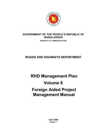 volume 8 foreign aided project management manual contents
