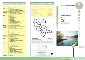Schutzgebiete in Natur und Landschaft - Rhein-Erft-Kreis