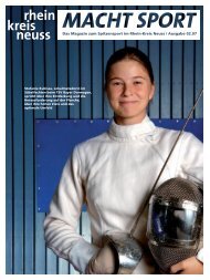 Das Magazin zum Spitzensport im Rhein-Kreis Neuss / Ausgabe 02.07
