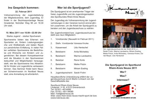 Aktionsflyer 2011 - Rhein-Kreis Neuss