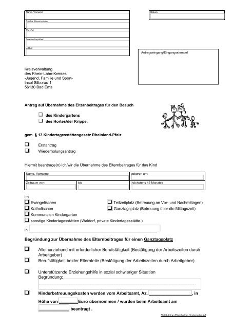 Antrag Elternbeitrag im Kindergarten.pdf - Rhein-Lahn-Info