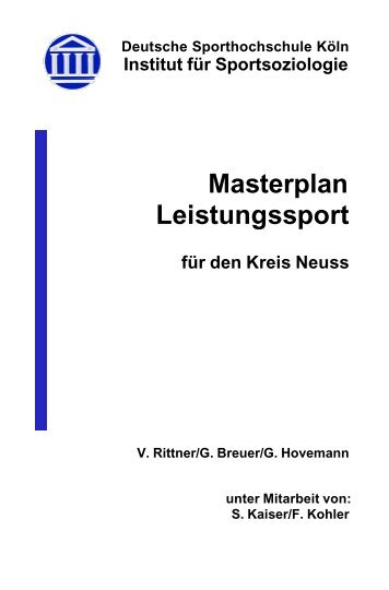 Masterplan Leistungssport - Rhein-Kreis Neuss