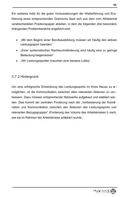 Masterplan Leistungssport - Rhein-Kreis Neuss