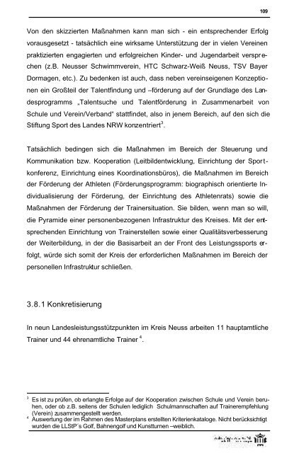 Masterplan Leistungssport - Rhein-Kreis Neuss