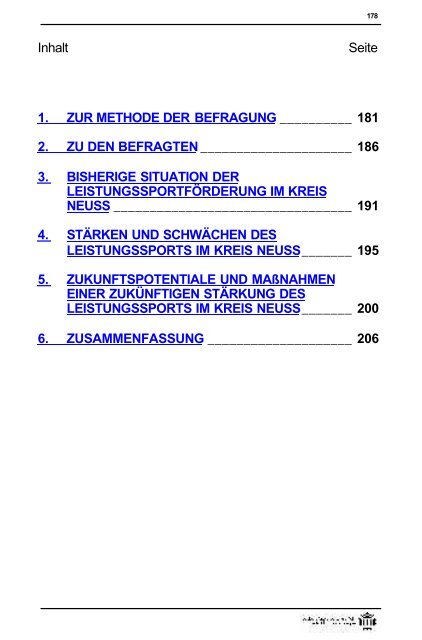 Masterplan Leistungssport - Rhein-Kreis Neuss